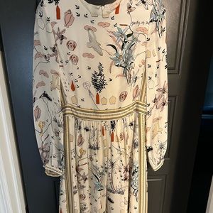 Tory Burch Printed Silk Maxi Dress in Ivory Poetry Of Things